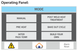 PreWeld / PostWeld Induction Heaters – SigmaWeld preweld operating panel 1